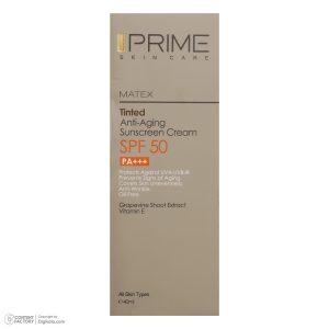 کرم ضدآفتاب رنگی پرایم  SPF50 مدل Matex Tinted Rejuvinating مناسب انواع پوست، حجم 40 میلی‌لیتر - تصویر 3