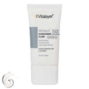 Alternative view of فلوئید ضدآفتاب بی‌رنگ ویتالیر SPF50 مدل Whitevit مناسب انواع پوست، حجم 50 میلی‌لیتر