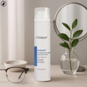 Alternative view of اسپری آبرسان صورت و بدن ویتالیر مدل Hydravit مناسب برای انواع پوست حجم 75 میلی لیتر
