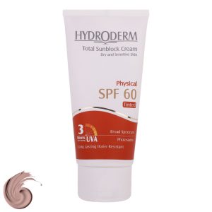 Alternative view of کرم ضدآفتاب رنگی هیدرودرم SPF60 مدل Phisical Tinted ‌مناسب پوست‌های حساس، حجم 50 میلی‌لیتر