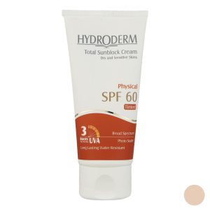 کرم ضدآفتاب رنگی هیدرودرم SPF60 مدل Phisical Tinted ‌مناسب پوست‌های حساس، حجم 50 میلی‌لیتر - تصویر 3