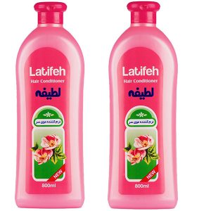 نرم‌کننده مو لطیفه مدل Flower حجم 800 میلی‌لیتر مجموعه 2عددی