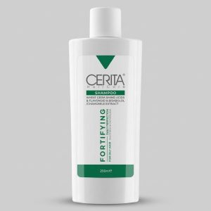 شامپو تقویت‌کننده مو سریتا مخصوص موهای چرب، حجم 200 میلی‌لیتر مدل Fortifying، تنظیم ترشح چربی با عصاره رزماری، گزنه و بابونه