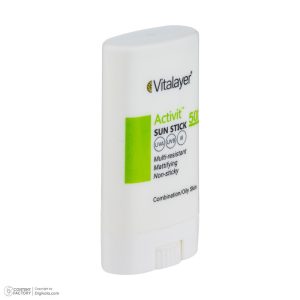 Alternative view of استیک ضد آفتاب بی‌رنگ صورت ویتالیر SPF 50 مدل اکتیویت محافظ در برابر اشعه UVA و UVB ‌مناسب برای پوست چرب و مختلط حجم 20 میلی‌لیتر