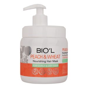 ماسک تقویت کننده مو بیول مدل Peach And Wheat مناسب برای موهای فر و خشک حجم 500 میلی لیتر