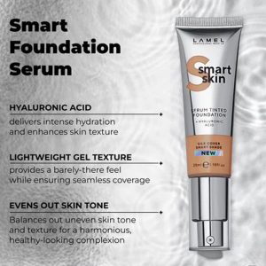 کرم پودر مایع لامل مدل Smart Skin شماره 408 حجم 35 میلی‌لیتر - تصویر 3