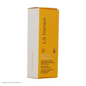 کرم ضدآفتاب و ضدلک بی‌رنگ لافارر مدل SPF30، مناسب پوست‌های خشک و معمولی، حجم 40 میلی‌لیتر - تصویر 2
