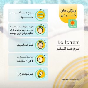 کرم ضدآفتاب و ضدلک رنگی لافارر مدل SPF40-Medium، مناسب پوست‌های چرب، حجم 40 میلی‌لیتر - تصویر 3