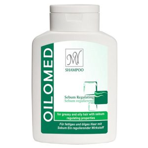 Alternative view of شامپو مو مای مدل Oilomed حجم 200 میلی‌لیتر، کاهش چربی پوست سر، تقویت ریشه و ساقه مو، اثر بازسازی کننده و تنظیم تولید هورمون DHT
